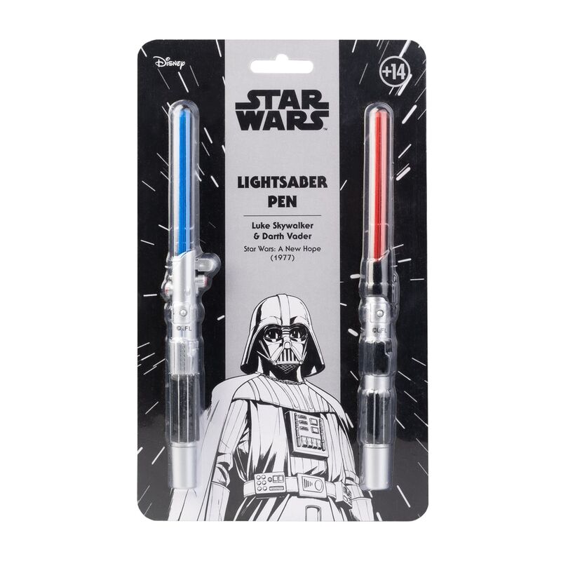 Blister 2 boligrafos Sable Laser Star Wars luz