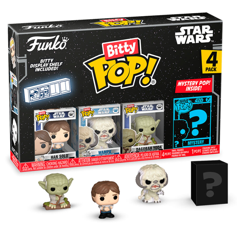 Blister 4 figuras Bitty POP Star Wars Han Solo