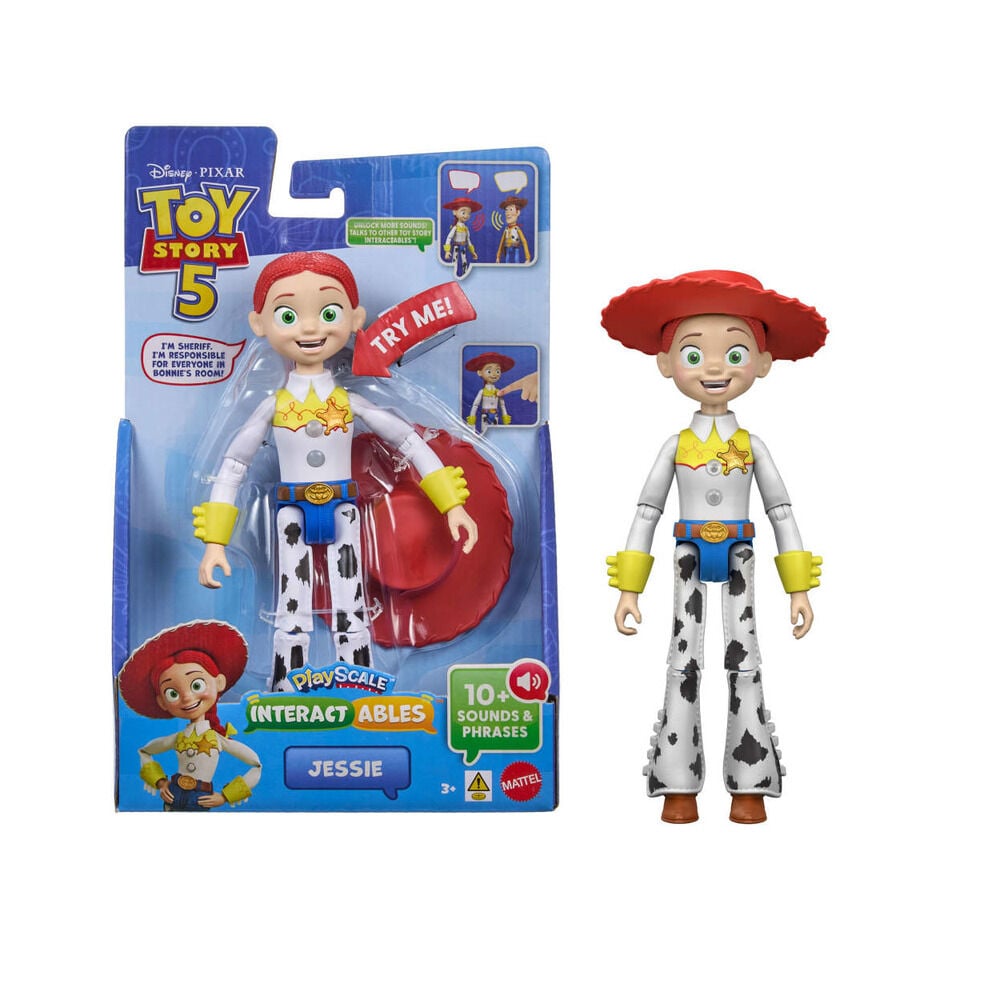 Figura parlanchina Jessie Toy Story 5 Disney Pixar 23cm español