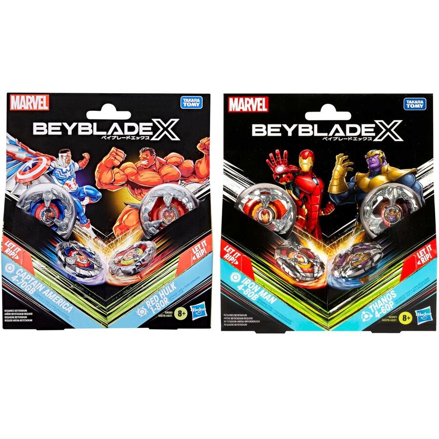 Kit inicial Beyblade X Marvel surtido