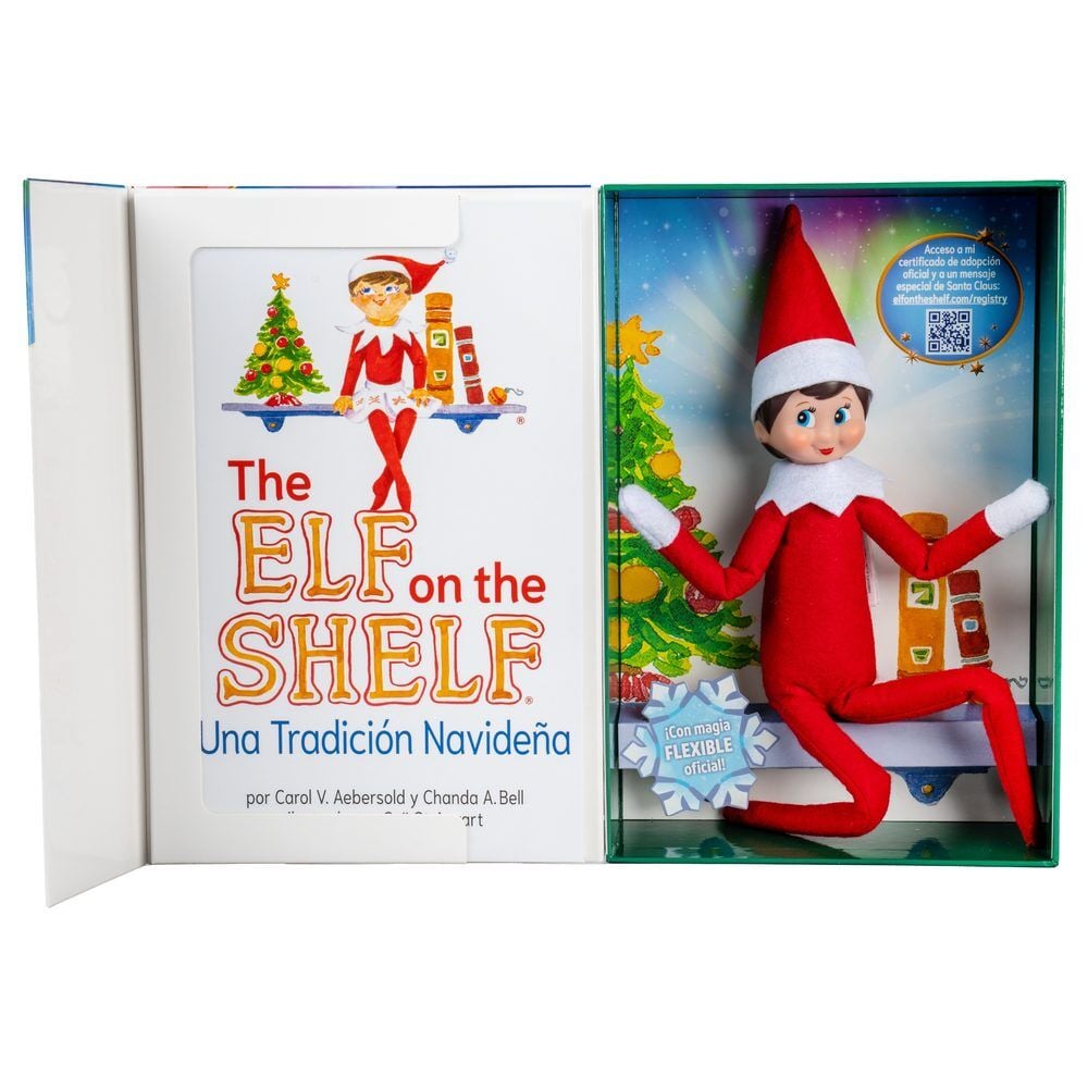 Set Cuento + Muñeca Elfa Niña articulada The Elf On the Shelf español