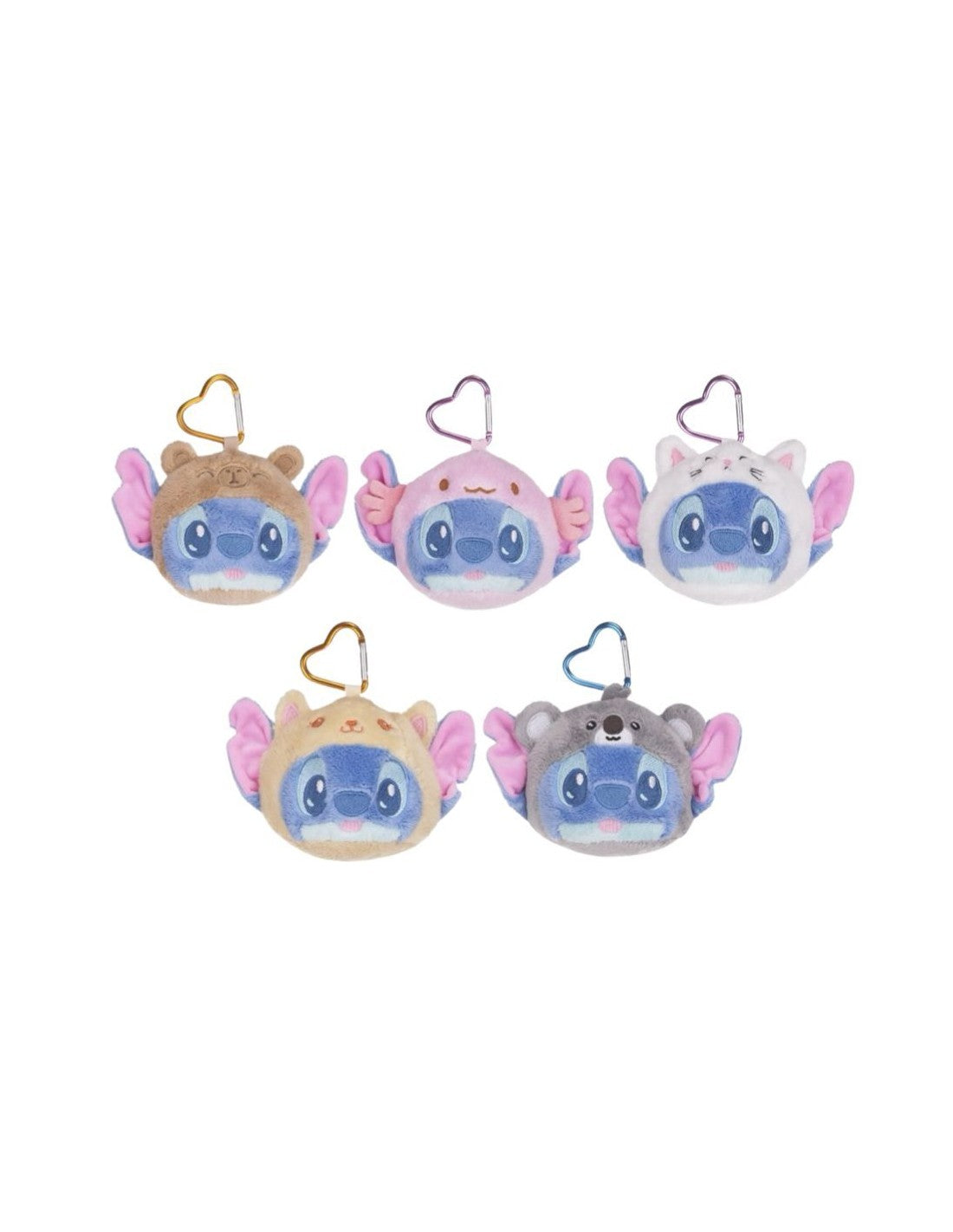 Llavero de Peluche Stitch Clip On Corazón 9 cm