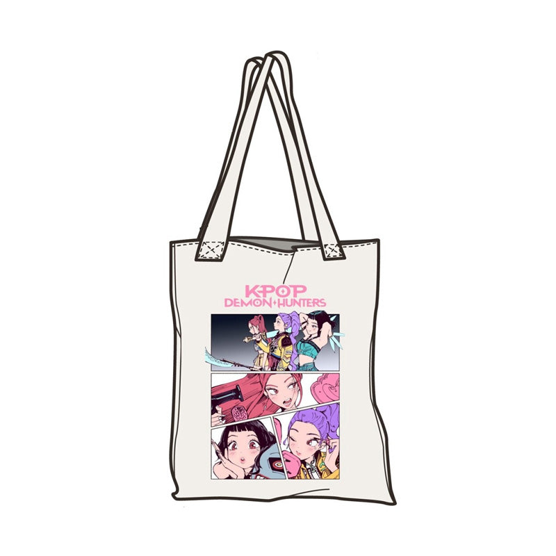 Bolsa shopping tela Comic Cazadoras KPop Demon Hunters 43cm