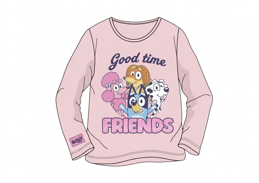 Camiseta Bluey & friends Manga larga