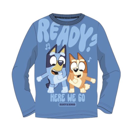 Camiseta Manga Larga Bluey & Bingo – ¡Ready, Set, Go!