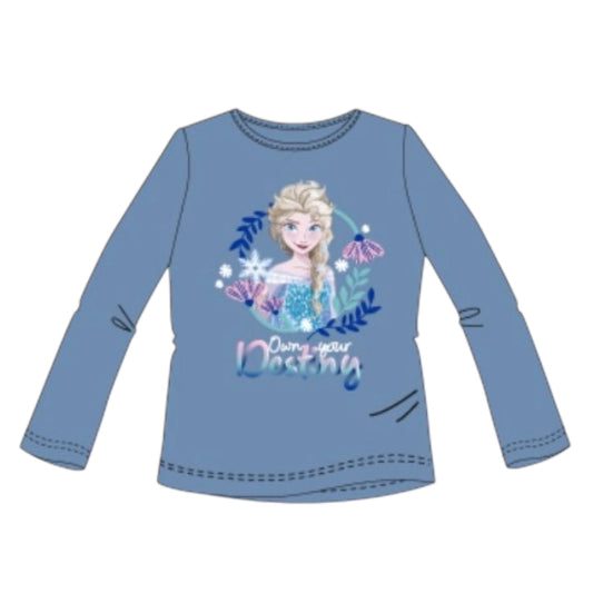 Camiseta Frozen Elsa Manga larga Azul