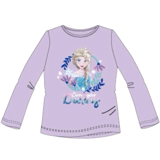 Camiseta Frozen Elsa Manga larga Lila