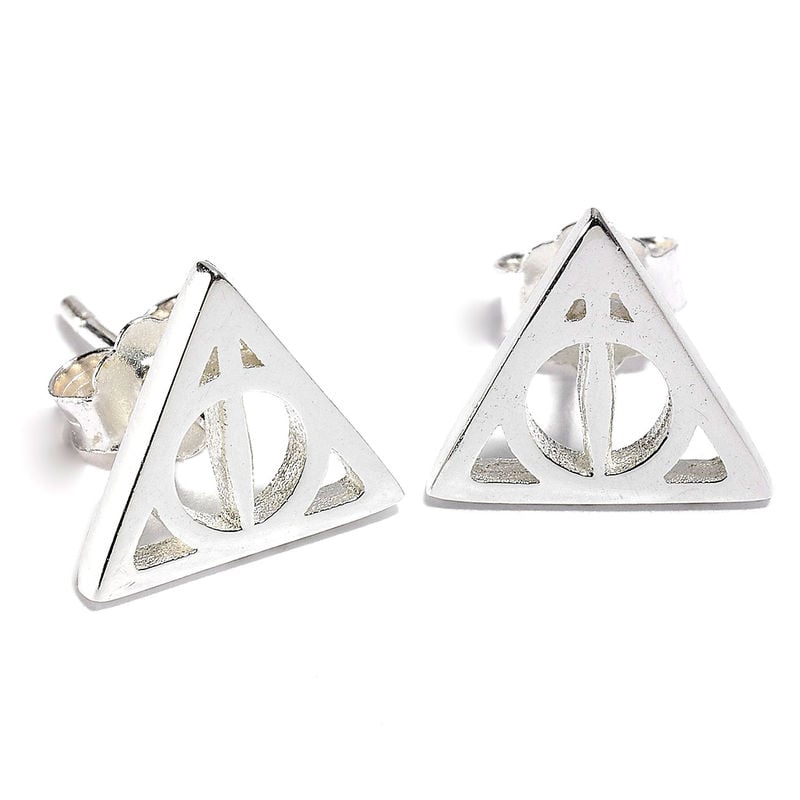 Pendientes Deathly Hallows plata