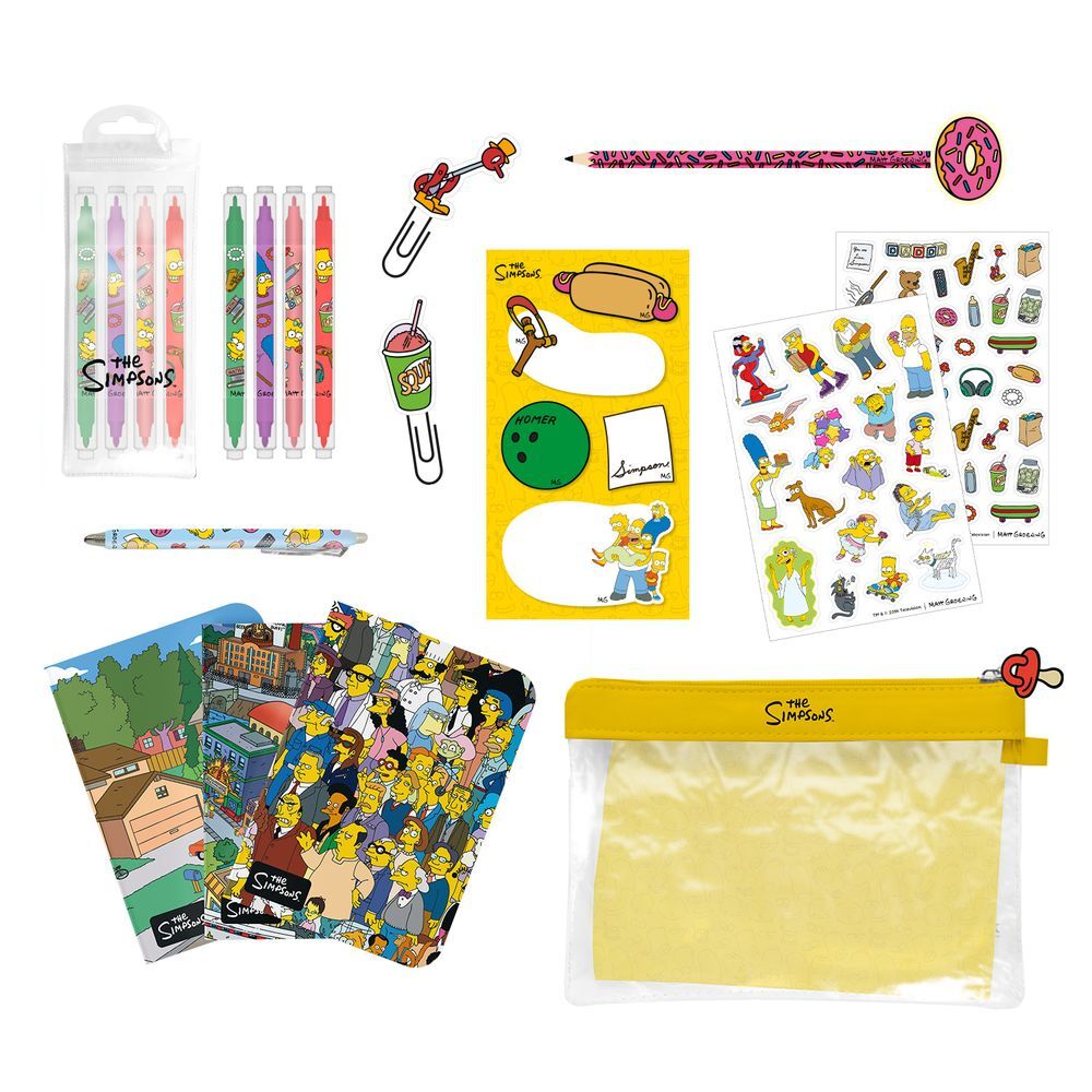 Set papeleria Los Simpsons