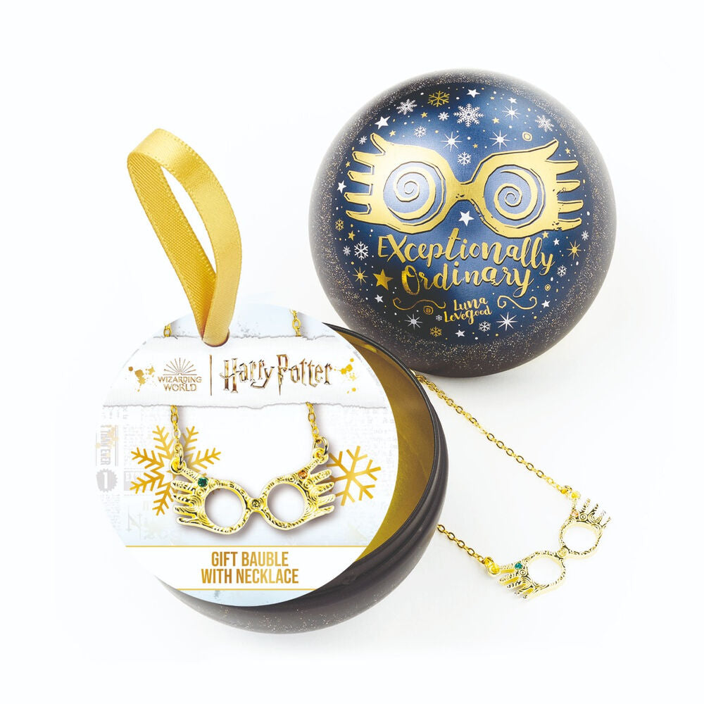 Colgante Gafas Luna Lovegood + Bola de Navidad Harry Potter