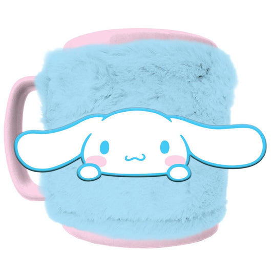 Taza funda de peluche Cinnamoroll Hello Kitty 440ml