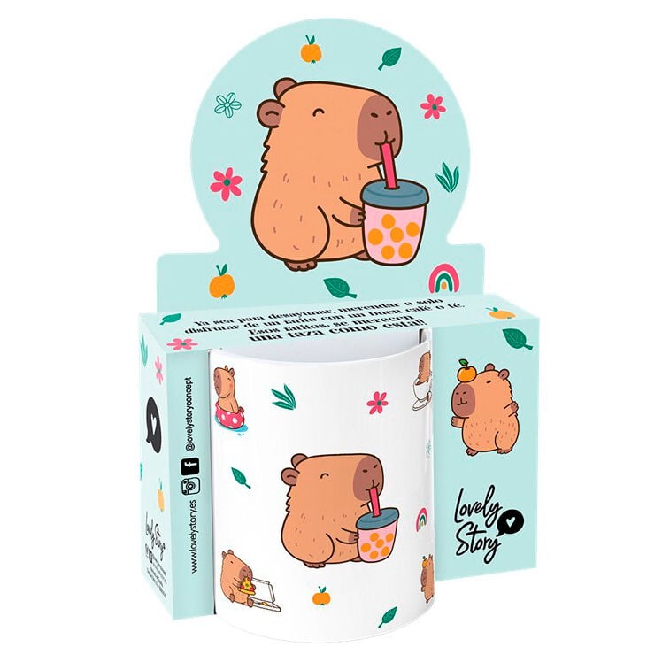 Taza Blubble Tea Capibara 330ml