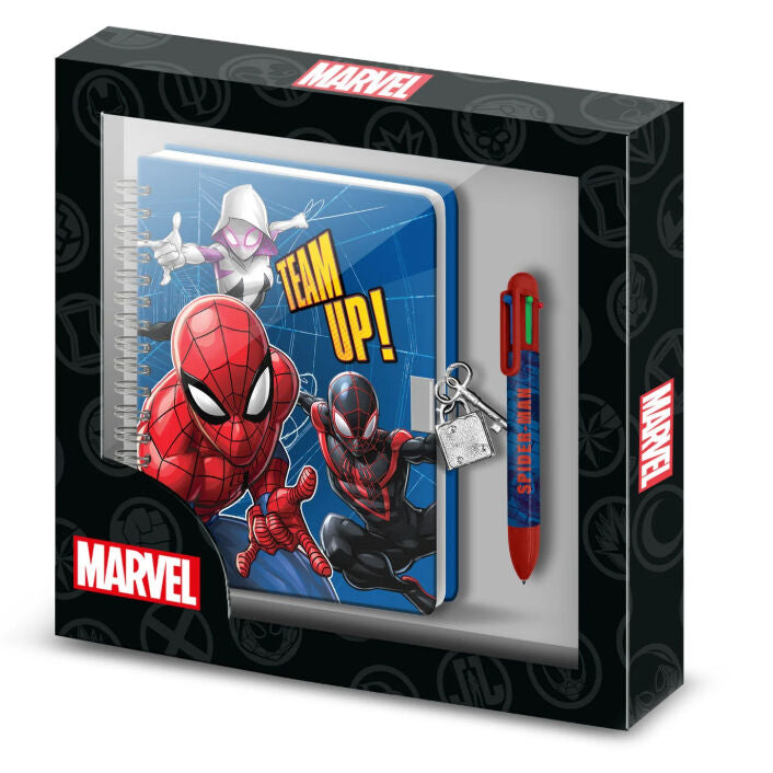 Diario + Boligrafo Spiderrman Marvel