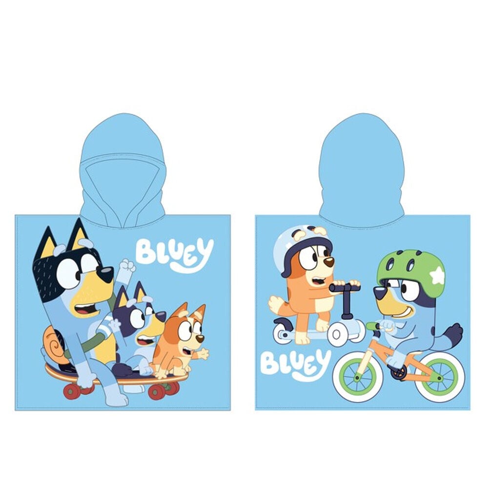 Poncho toalla Bluey microfibra