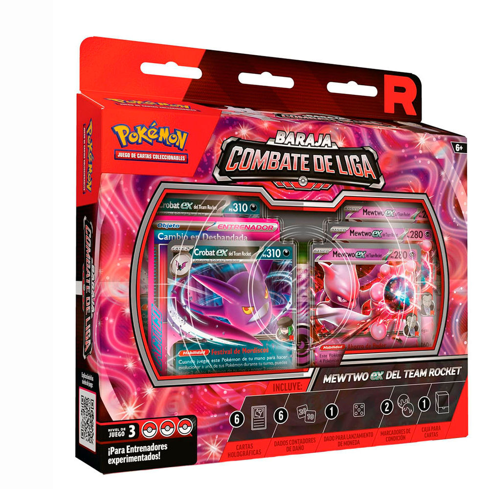 Blister cartas Latino League Battle Deck Team Rockets Mewtwo Ex Pokemon