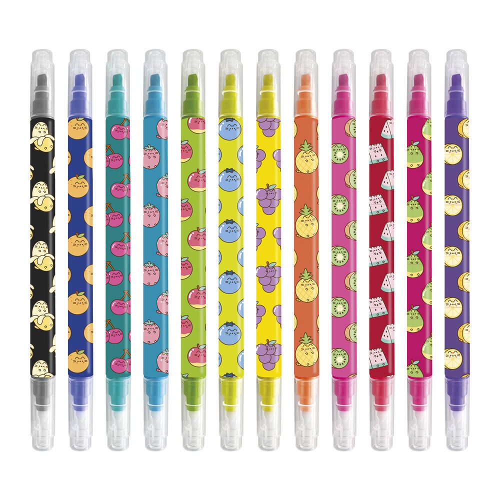 Set 12 rotuladores borrables Fruits Pusheen