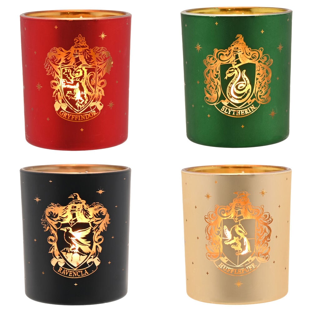 Set 4 portavelas Casas Hogwarts Harry Potter