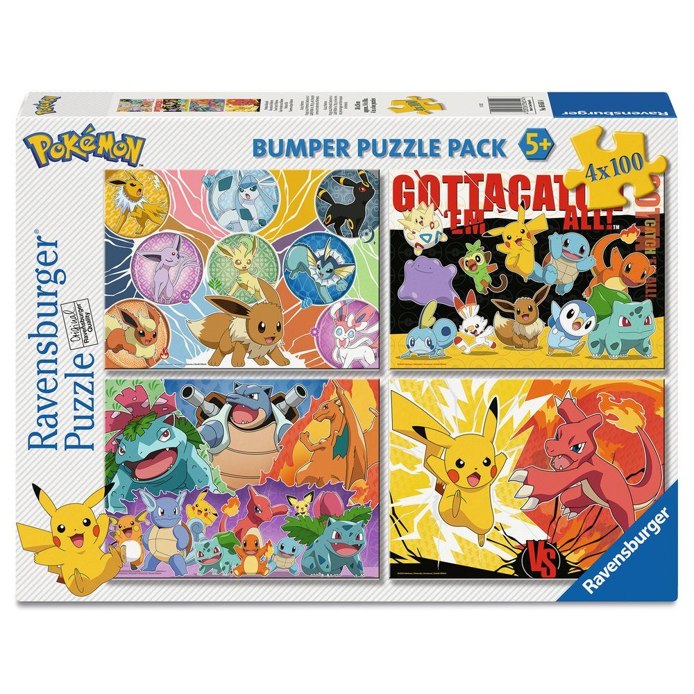 Puzzle Pokemon 4x100pzs