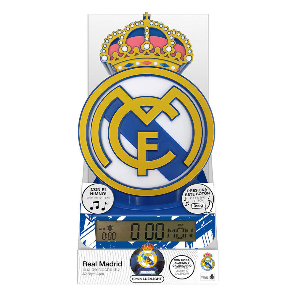 Lampara Despertador 3D Real Madrid