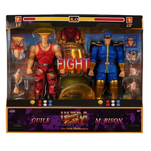 Blister 2 figuras Guile y Bison Street Fighter II 15cm