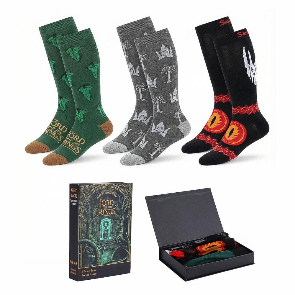 Set 3 pares calcetines Hobbit El Señor de los Anillos adulto surtido